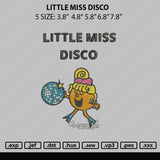 Little Miss Disco Embroidery File 5 sizes