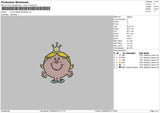 Little Miss Princess Embroidery File 5 sizes