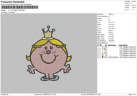 Little Miss Princess Embroidery File 5 sizes