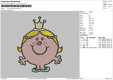 Little Miss Princess Embroidery File 5 sizes