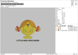 Little Miss Wisconsin Embroidery File 4 sizes
