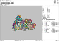 Little Ponny Embroidery File 4 size
