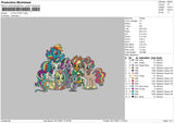 Little Ponny Embroidery File 4 size