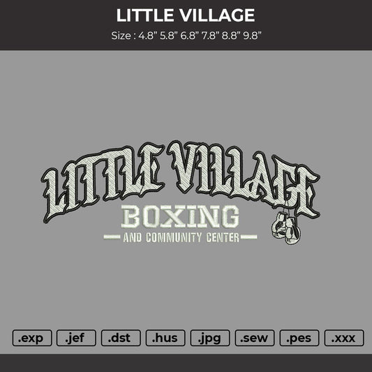 Little Village Embroidery File 6 sizes