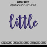Little Text Embroidery File 6 sizes