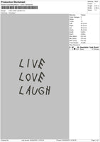 Live Love Embroidery File 6 sizes