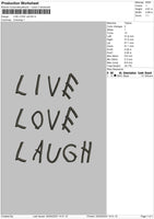 Live Love Embroidery File 6 sizes