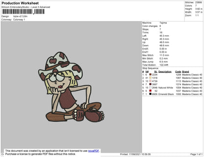 Lizzie v2 Embroidery File 4 size