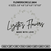 Flowerscircle 2804 Embroidery File 6 sizes