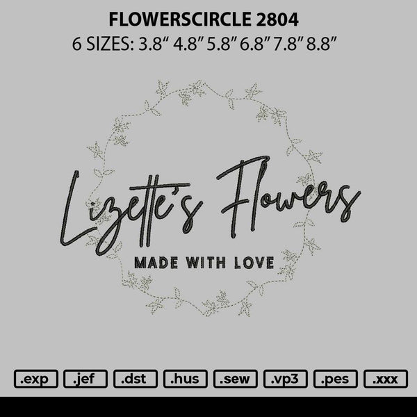 Flowerscircle 2804 Embroidery File 6 sizes