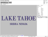 Lake Tahoe Embroidery File 4 size