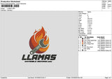 Llamastext Embroidery File 6 sizes