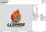 Llamastext Embroidery File 6 sizes