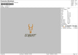 Hunt Text 02 Embroidery File 6 sizes