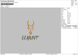 Hunt Text 02 Embroidery File 6 sizes