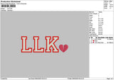 Llktext Embroidery File 6 sizes
