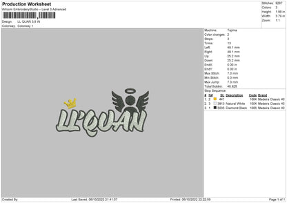 LL Quan Embroidery File 6 sizes