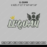LL Quan Embroidery File 6 sizes