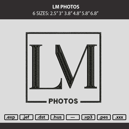 Lm Photos Embroidery Machine Design File 6 sizes