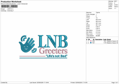 Lnbtext 01 Embroidery Machine Design File 6 sizes