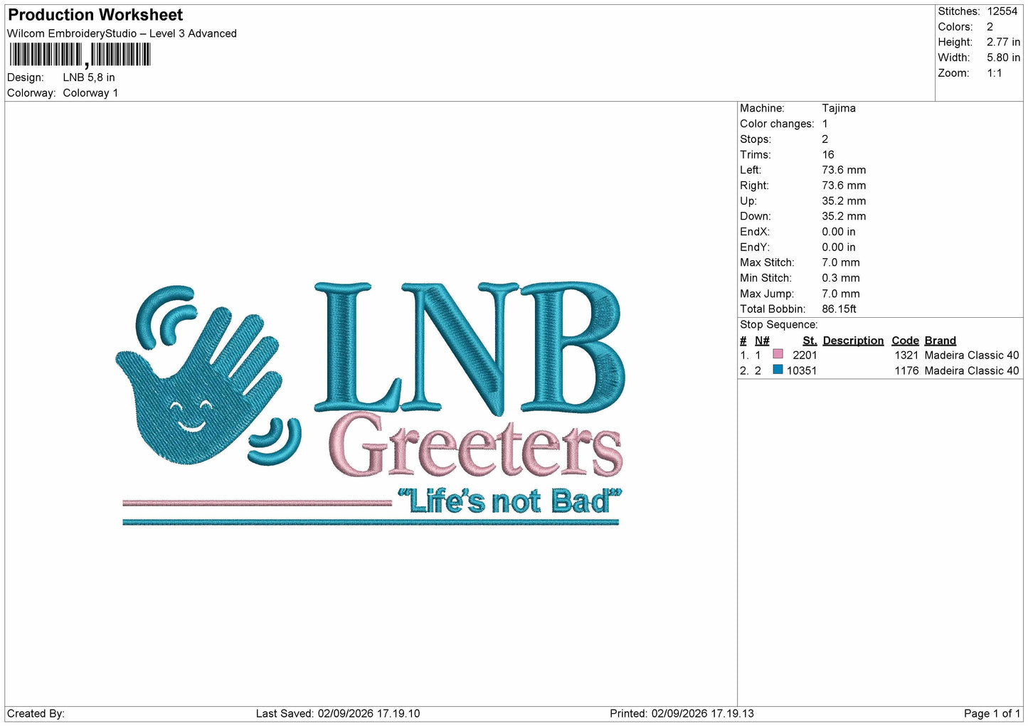 Lnbtext 01 Embroidery Machine Design File 6 sizes