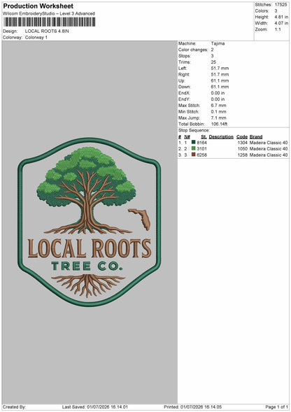 Local Text 0106 Embroidery Machine Design File 6 sizes