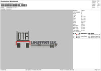 Logistic LLC Embroidery File 5 sizes