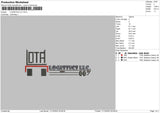 Logistic LLC Embroidery File 5 sizes