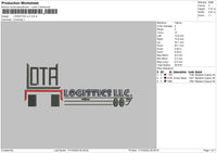 Logistic LLC Embroidery File 5 sizes