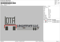 Logistic LLC Embroidery File 5 sizes