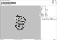 Logo Black Cosmo Embroidery File 4 size