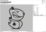 Logo Black Cosmo Embroidery File 4 size