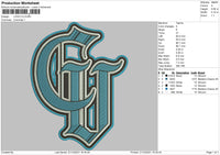 Logo CU Embroidery File 4 size