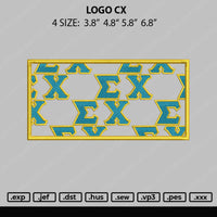 Logo CX Embroidery File 4 size