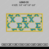 Logo CX Embroidery File 4 size