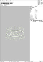 Ford Embroidery File 6 sizes