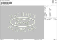 Ford Embroidery File 6 sizes