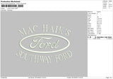 Ford Embroidery File 6 sizes