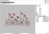Jesustext 2107 Embroidery File 6 sizes