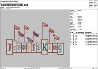 Jesustext 2107 Embroidery File 6 sizes