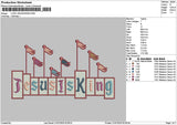 Jesustext 2107 Embroidery File 6 sizes