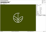 LOGO LEAF Embroidery File 6 sizes