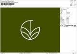 LOGO LEAF Embroidery File 6 sizes