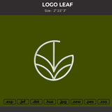 LOGO LEAF Embroidery File 6 sizes