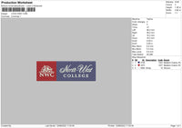 Logo Nwc Embroidery File 5 sizes