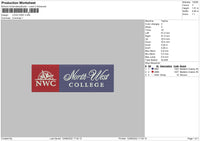 Logo Nwc Embroidery File 5 sizes