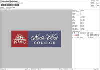 Logo Nwc Embroidery File 5 sizes