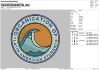Logo Organization Embroidery File 5 sizes