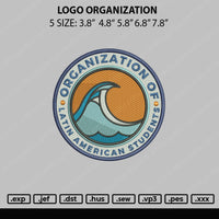 Logo Organization Embroidery File 5 sizes
