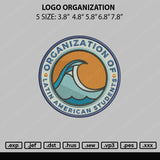 Logo Organization Embroidery File 5 sizes